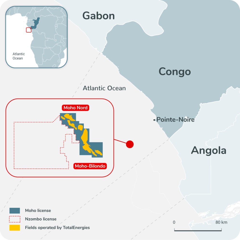 TotalEnergies and partners were awarded the Nzombo offshore Congo exploration permit and plan to drill one exploration well before year's end.